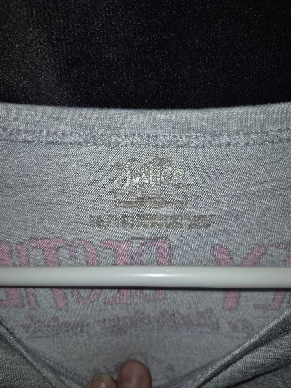Justice Gray Long Sleeve Top with Colorful Balloon Birthday Graphic